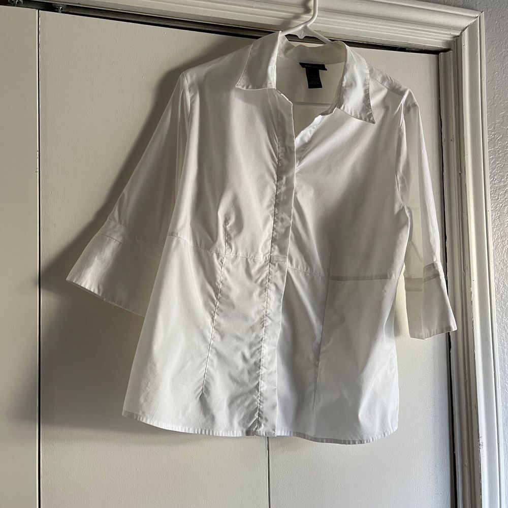 Lane‎ Bryant White Cotton Blend Professional Wear Size 14/16